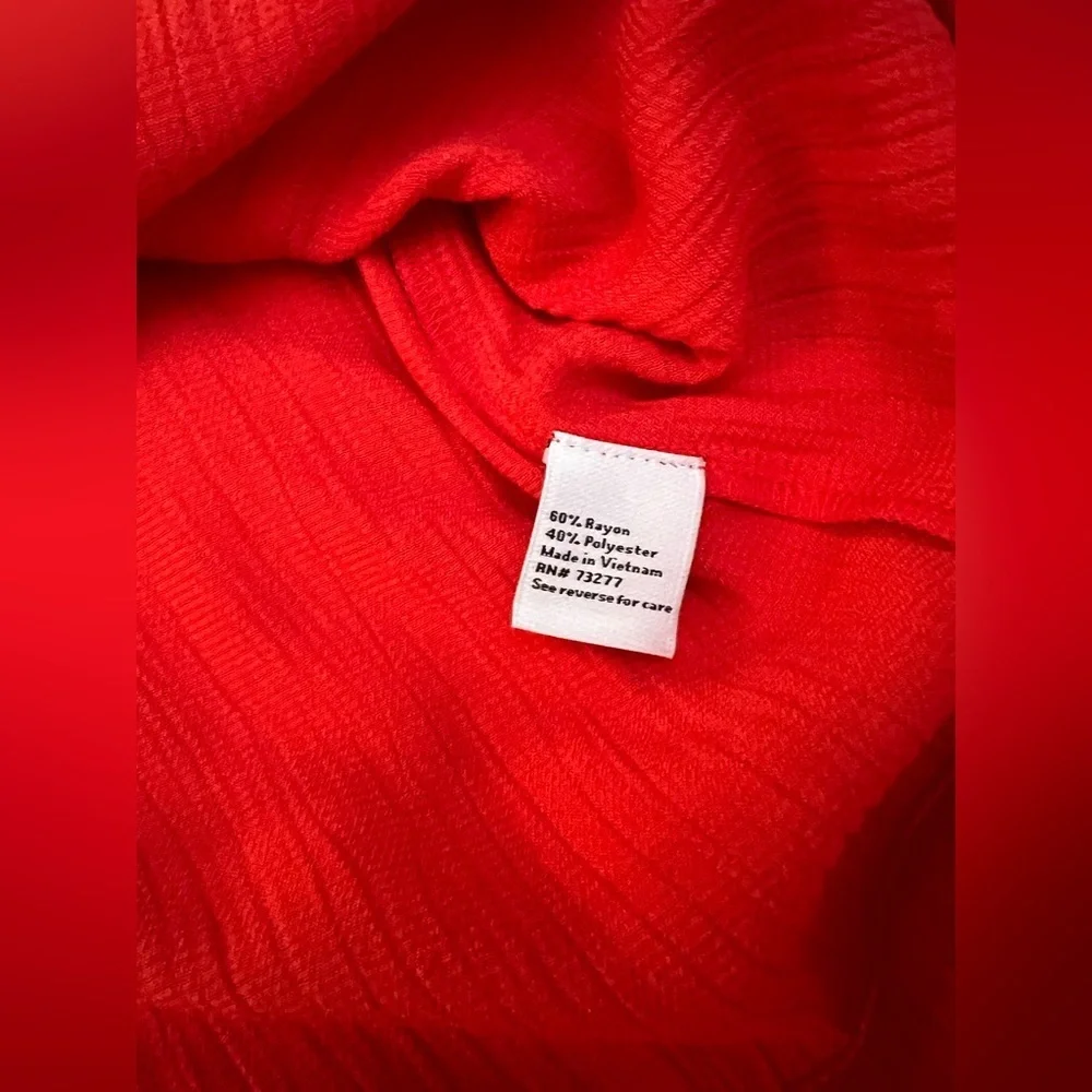 💋 NWT Nine West Puff Sleeve Shift Red Dress